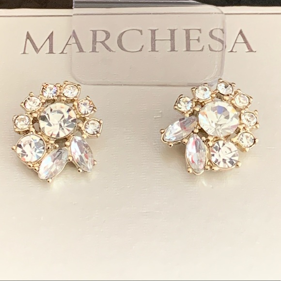 Marchesa Jewelry - MARCHESA Crystal Cluster Earrings NWT! LAST ONE!